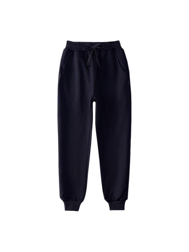 Kinder-verdickte Marineblau, Schwarz und Grau Sporthosen mit Bündchen - Unisex Schuluniform für Jungen und Mädchen (Frühling Herbst)