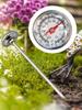 0-100 Degrees Stainless Steel Soil Thermometer Stem Read Dial Display Celsius Range For Ground Compost Garden Supplies