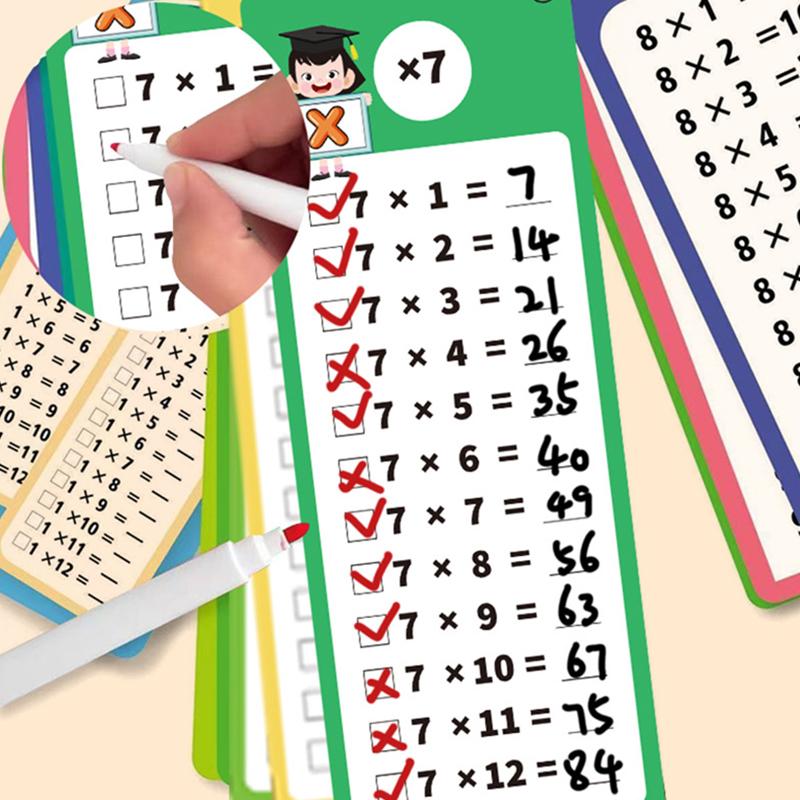1 Set Math Counting Flash Card Book Toy Arithmetic Training Game Props Addition Subtraction Multiplication Division Learning ZYF