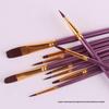 10-Piece Nylon Gouache & Acrylic Paintbrush Set for Students