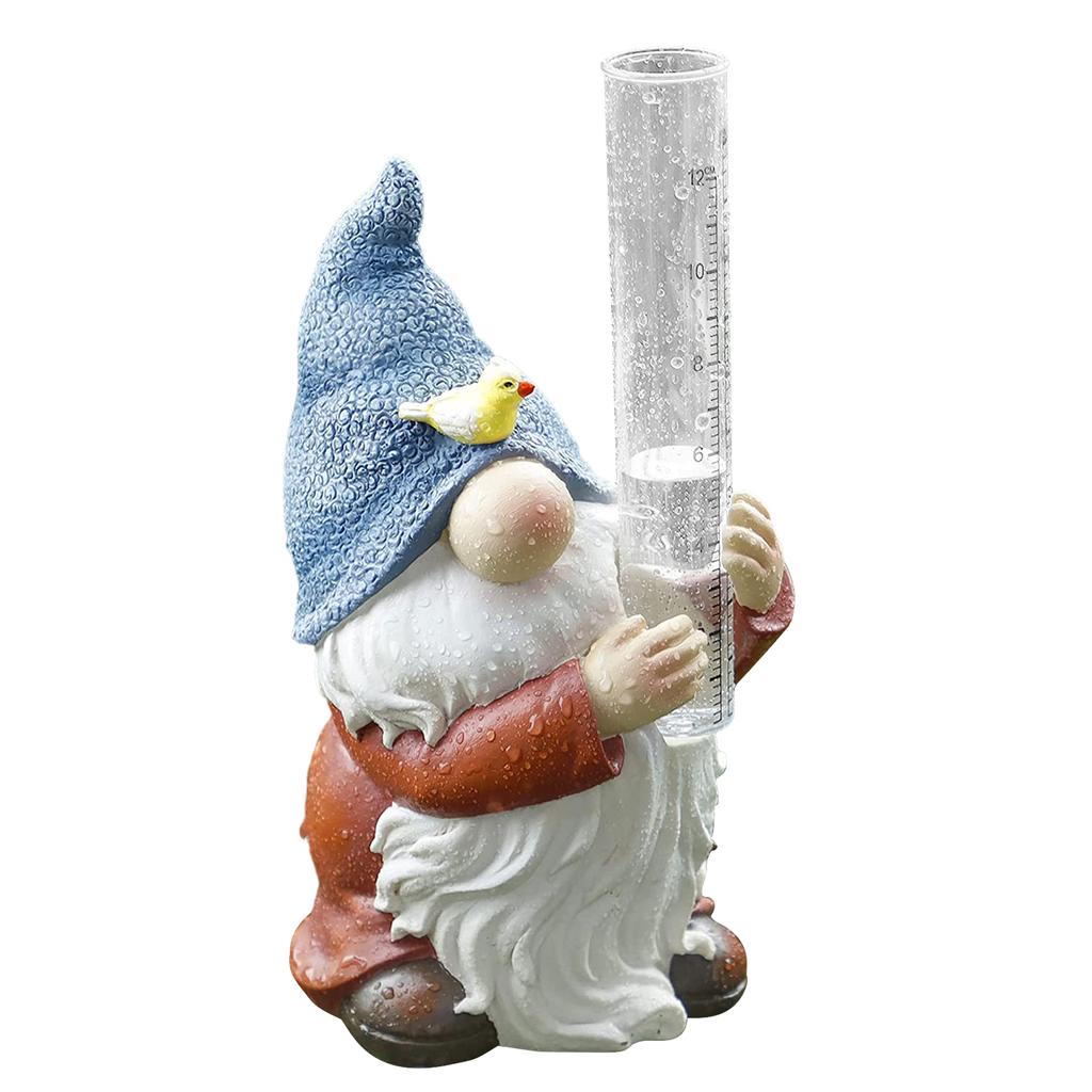 Buy Resin Gnome Rain Gauge Garden Decor Sculpture at affordable prices