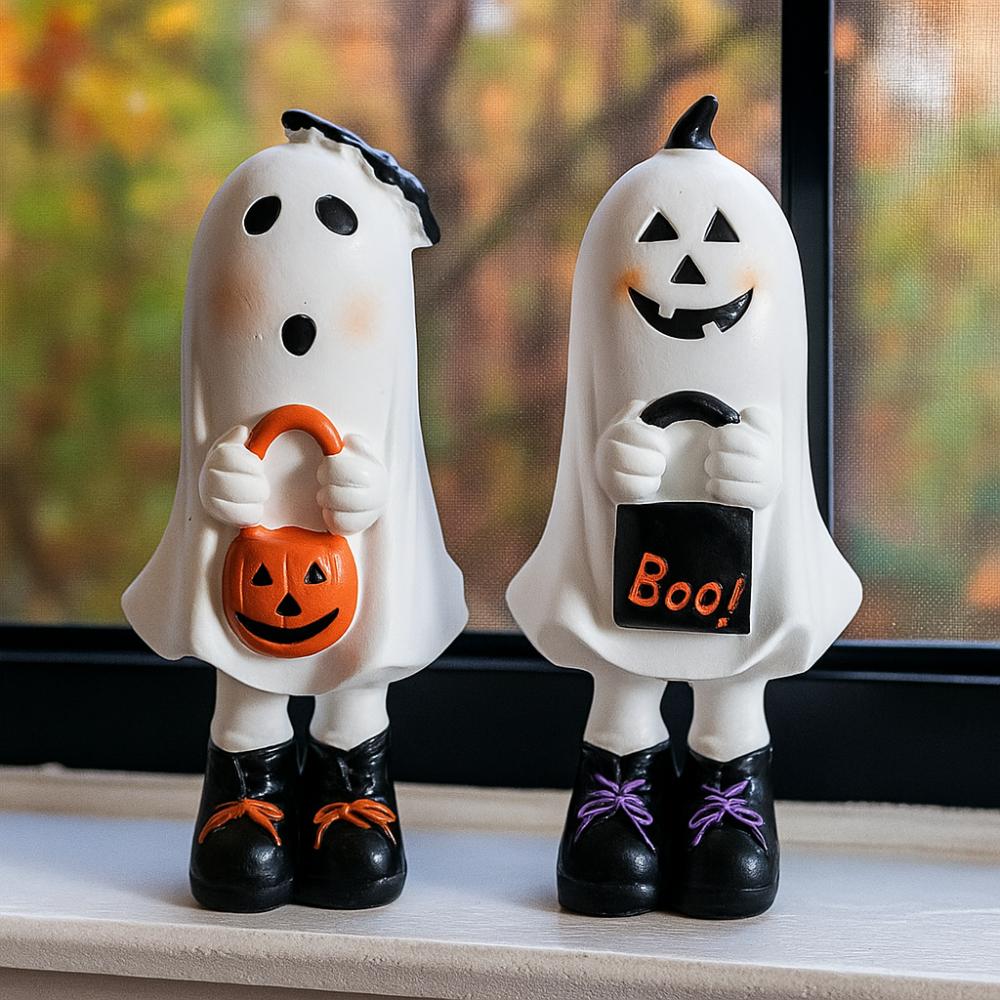 Halloween Themed Cartoon Standing Ghost Ornament Ghost Halloween Decoration  Kids Birthday Gift