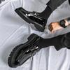 Nye Oxfords for menn Svart lakkskinn Snøring Rund tå Herresko Formelle Business Håndlaget