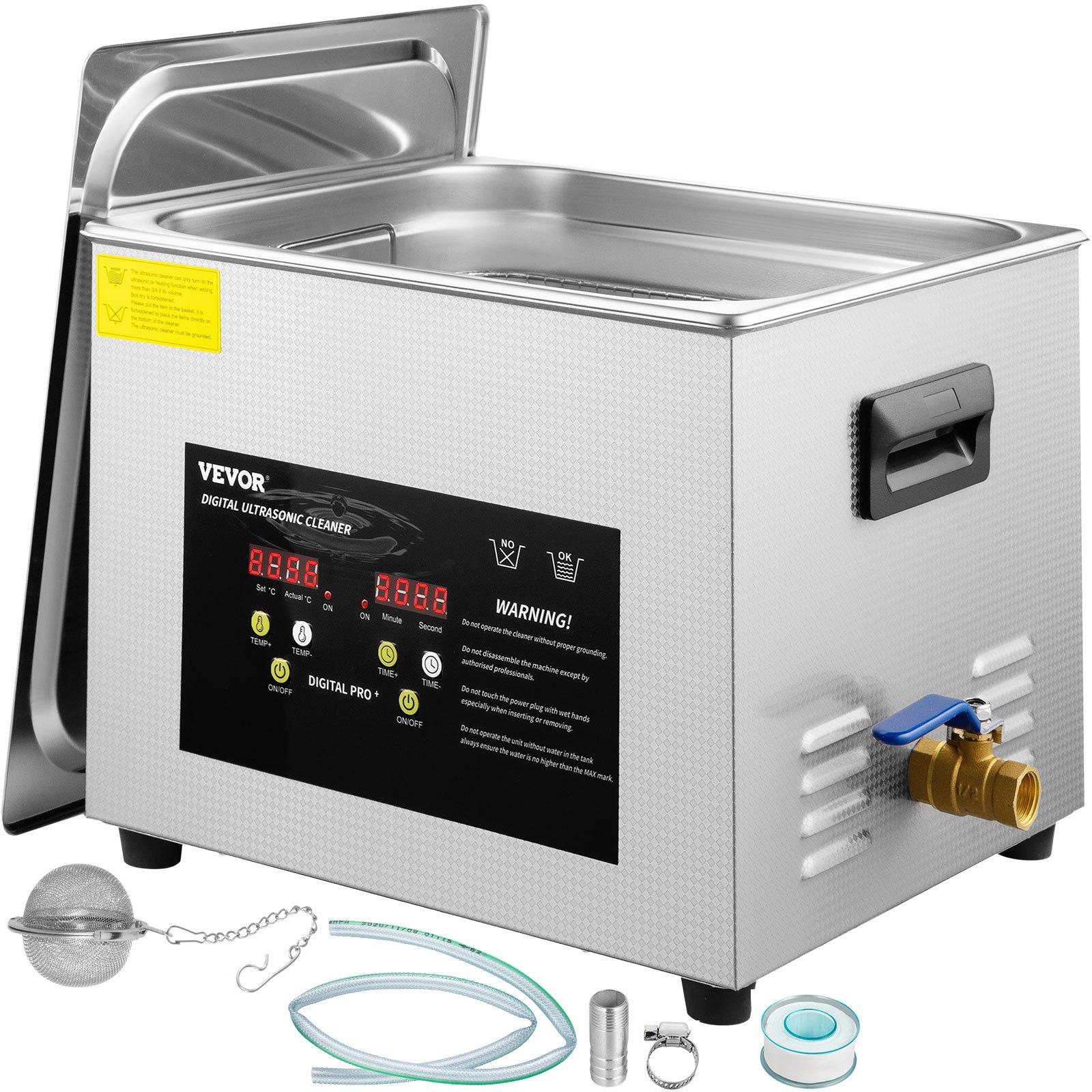 VEVOR 15L Uzlabots ultraskaņas tīrītājs (600W