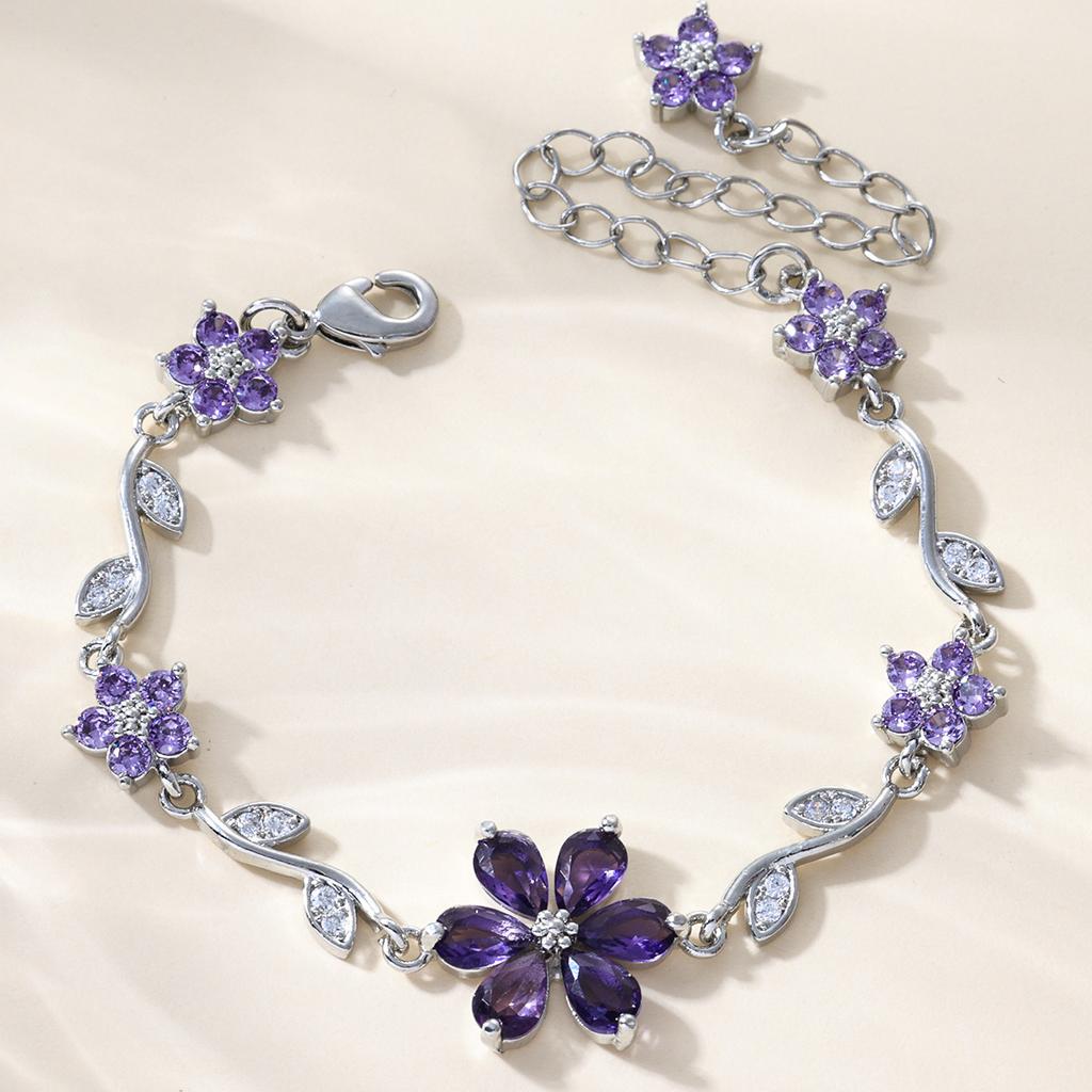 Pulseira Fofa Doce Estilo Ins Mais Vendida Flor de Amor Borboleta Festival Zircônia Pulseira de Cobre Presente de Dia dos Namorados