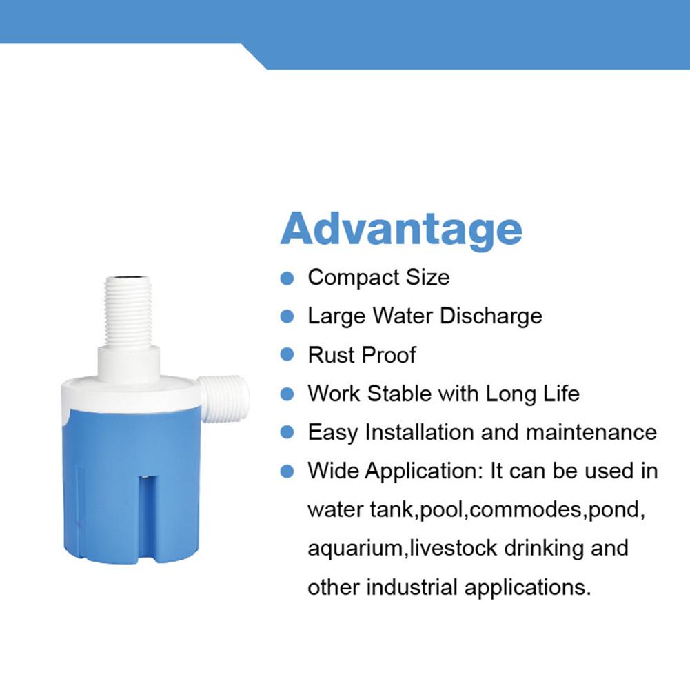 1/2" Built-in Automatic Water Level Control Valve Water Tank Float Valve for Swimming Pool Fish Tank Water Storage Tank