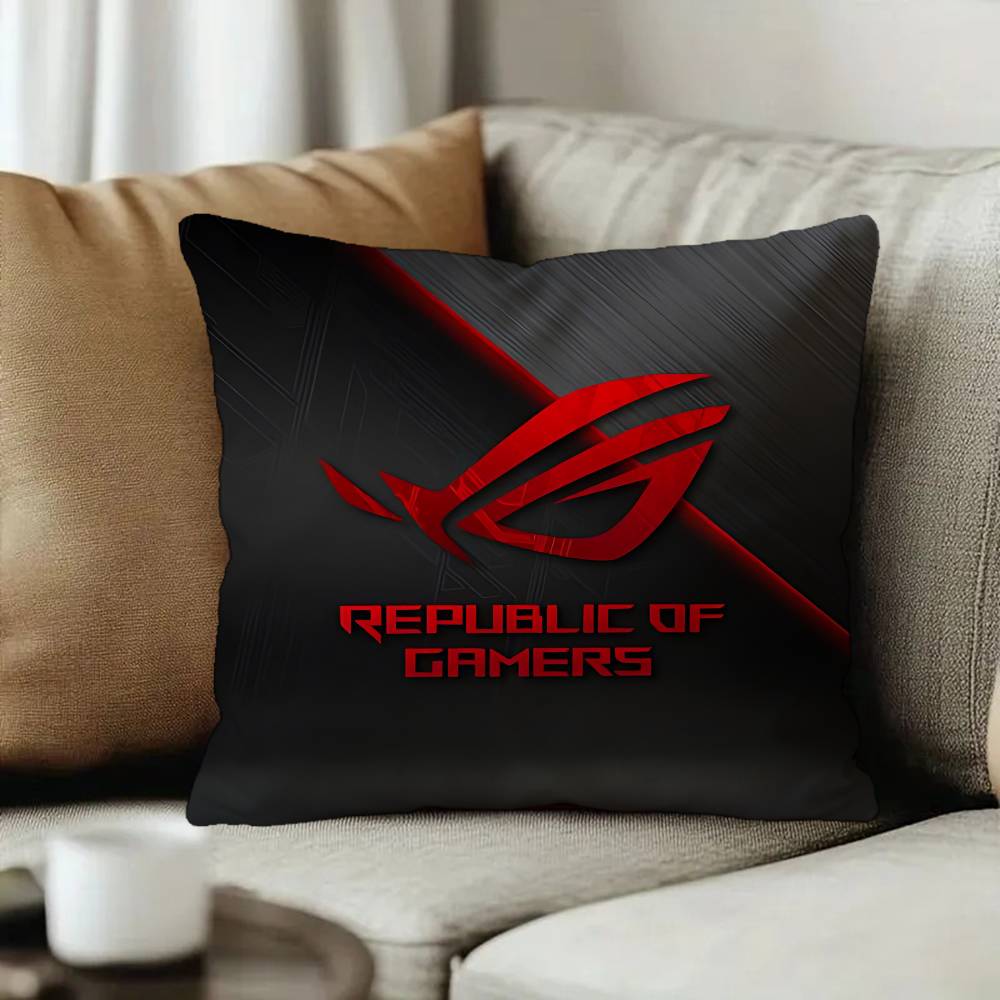 A-AsuS-S R-ROG LOGO Cushion Cover Car Throw Pillow Case For Sofa Car Christmas Gift 40x40cm 45x45cm