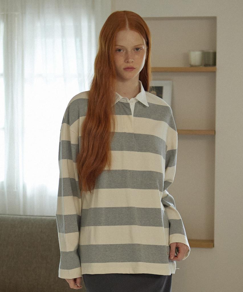 YUPPE Long Stripe T-Shirt_Gray