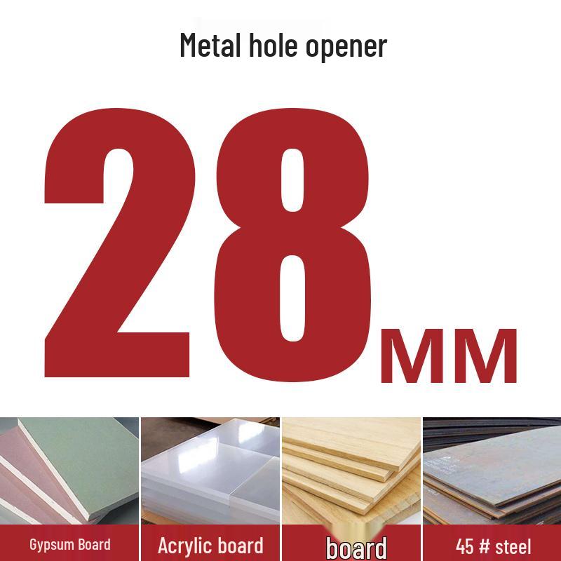 High-Speed Steel Bimetal Hole Puncher for Wood, Stainless Steel, and Plastic.