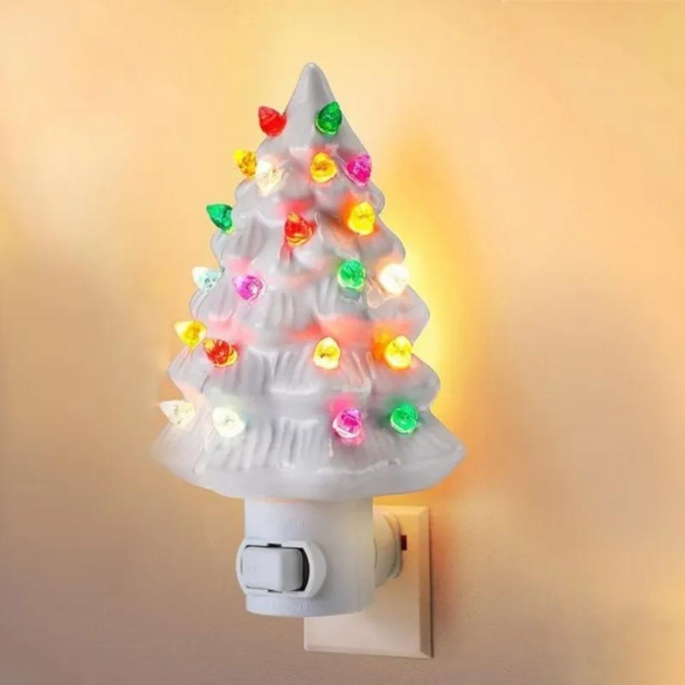 Colorful Bedside Lamp with ON/Off Switch Festival Lamp Fahion Christmas Tree Night Light