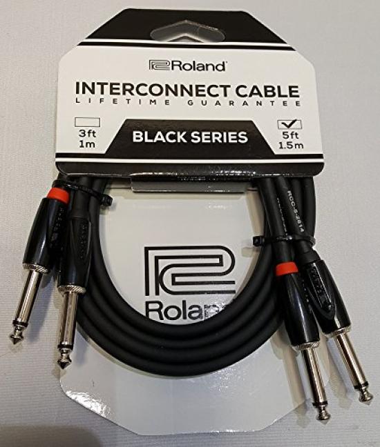 Roland Black Series Cable RCC-5-2814 1.5m TS Phone (Dual) - TS Phone (Dual)