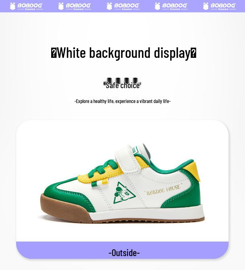 Bobodou 2024 Kids' Waterproof Leather Shoes - Casual Boys' and Girls' Sports Sneakers