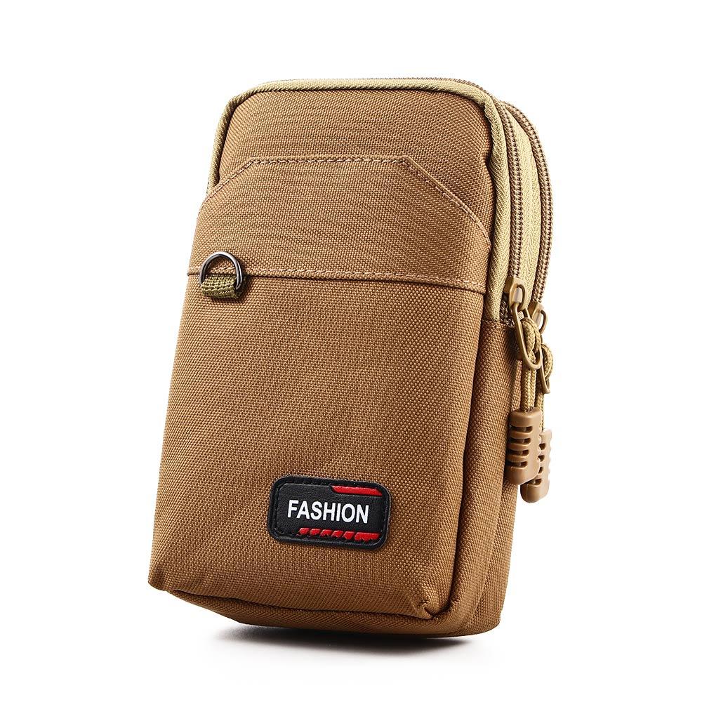 Layer Green Nylon Colth Waist Fanny Pack Belt Waist Bag Men Phone Pouch Mobile Phone Bags