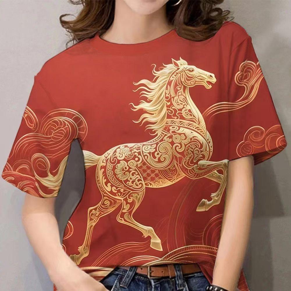 Women s printed short-sleeved T-shirt S