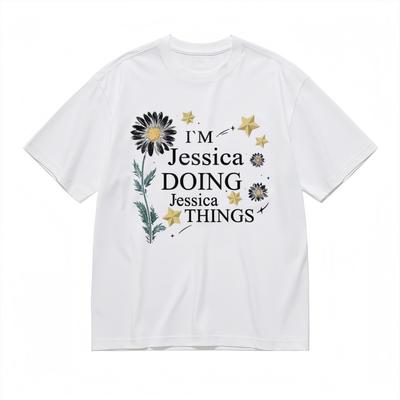 Herren Mode Bequem Atmungsaktiv Klassisches T-Shirt Name Thema Grafik Gedruckt Tee