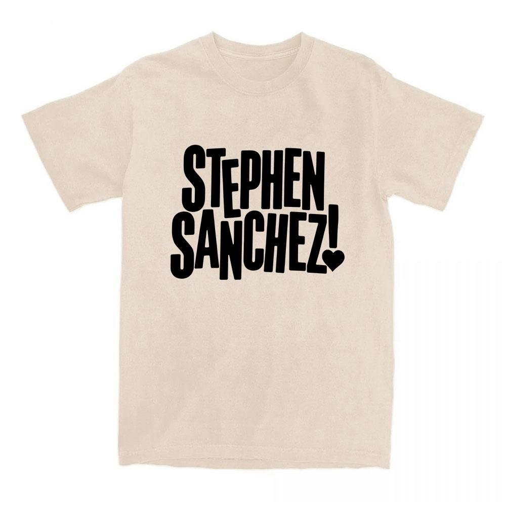 Exclamation Heart Logo T-Shirt Singer Stephen Sanchez Design Print Tshirts O-neck Short Sleeve Cotton Female Tees Graphic Merch