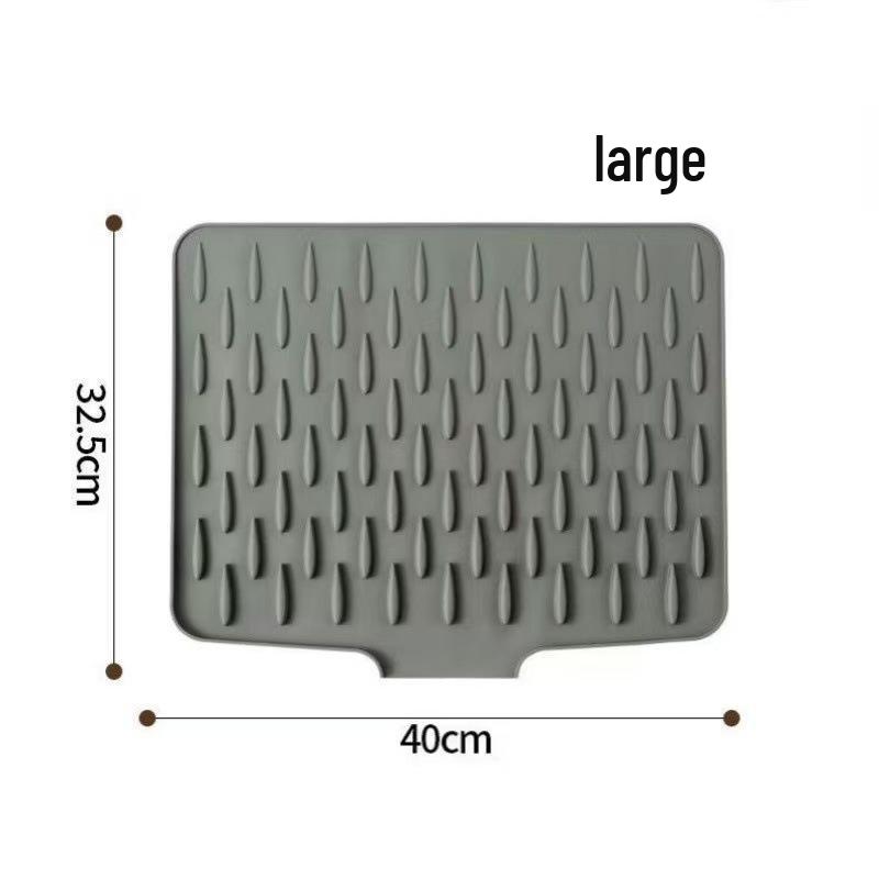 Non-Slip Silicone Kitchen Mat: Heat-Resistant, Anti-Scald, Multi-Use for Countertop, Chopping, and Drain