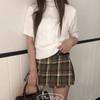 The Pink Women S Tinted Turtleneck Cable Knit Cropped Short Sleeve