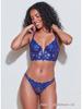 European & American Deep V Embroidered Lace Lingerie Set: Ultra-Thin Chest Minimizing Bra.