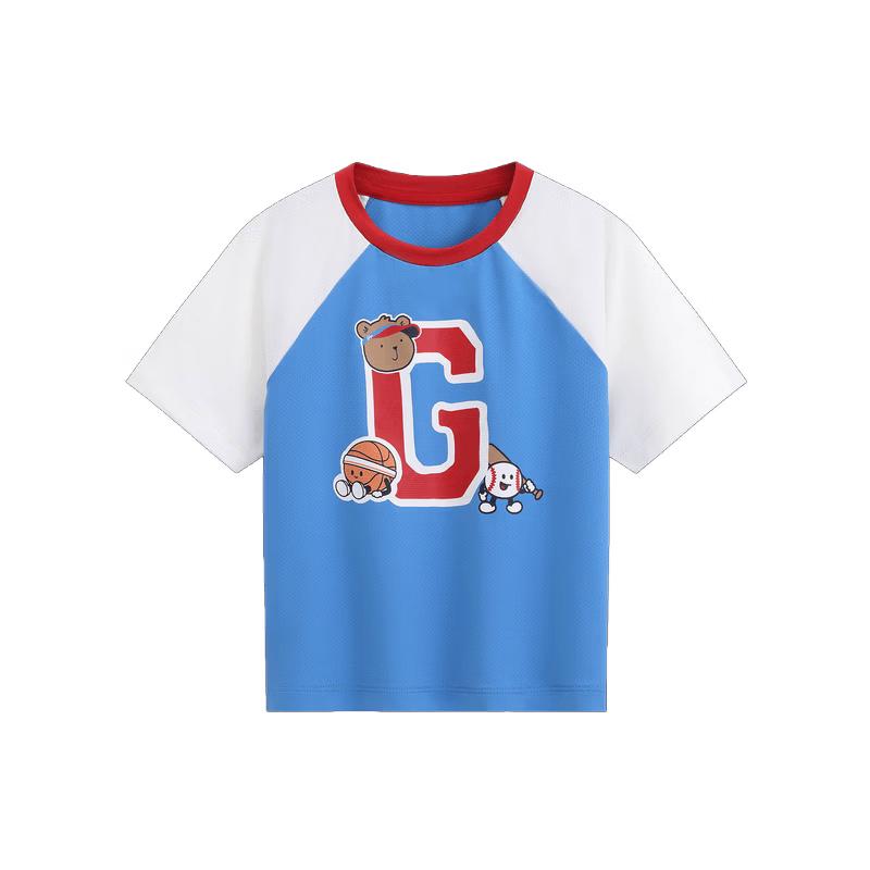GAP Boys Toddler Quick-Dry Cool-Touch Logo T-Shirt 100 cm (2-3Y) синий