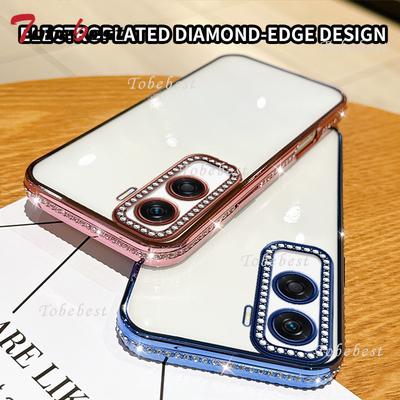 Diamond Transparent Plating Silicone Case For Huawei Honor X9A X9B X50i X9C X60 Pro X8A X8B X7B X7C X8 5G Soft Back Cover