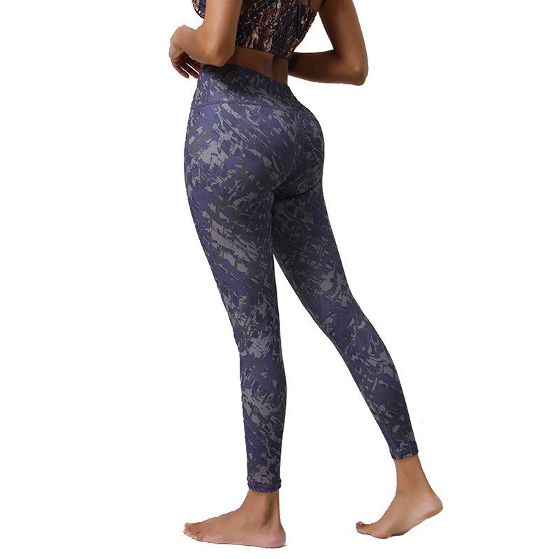 New yoga pants high waist hip lift printed leggings women's summer sports fitness pants thin