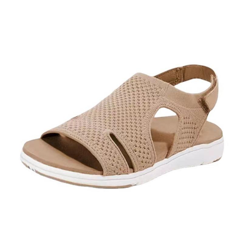 Summer fish head casual Velcro flying sandals low heels women's shoes origin color -3 large size