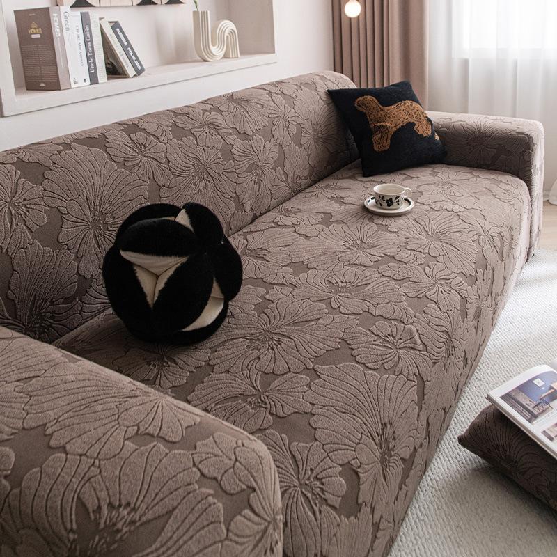 Elastic 1pc Striped Sofa Cover | Anti-Scratch & Non-Slip Couch Protector for All Seasons, Fits Single to Four-Seater Sofas