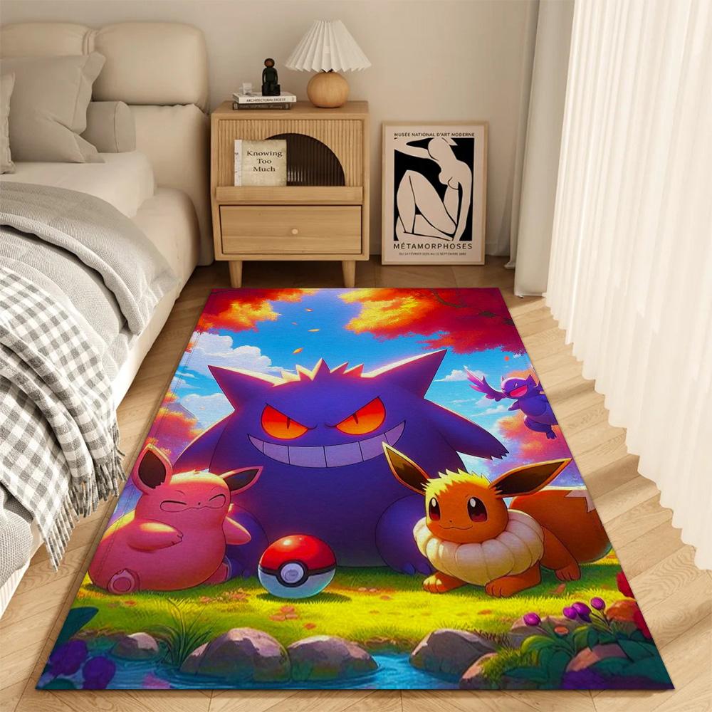Fashion Entrance Mat Living Room P-Pokemon Rugs Decoration G-gengar Washable Non-slip Kitchen Rug Floor Mats Doormat Front Door