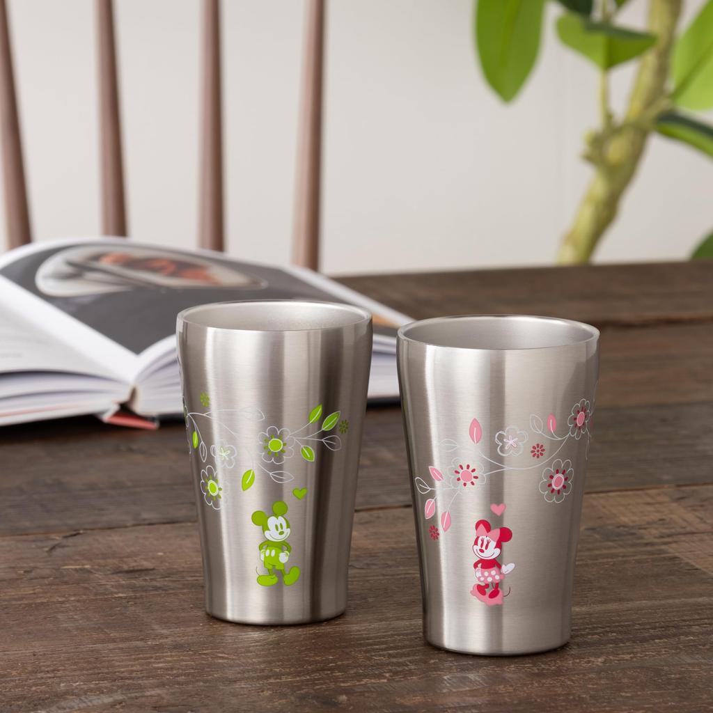 maebata Tumbler Cup Disney 280ml Stainless Steel Vacuum Insulated Keeps Hot and Cold Condensation Prevents Condensation Boxed Gift Present 65088
