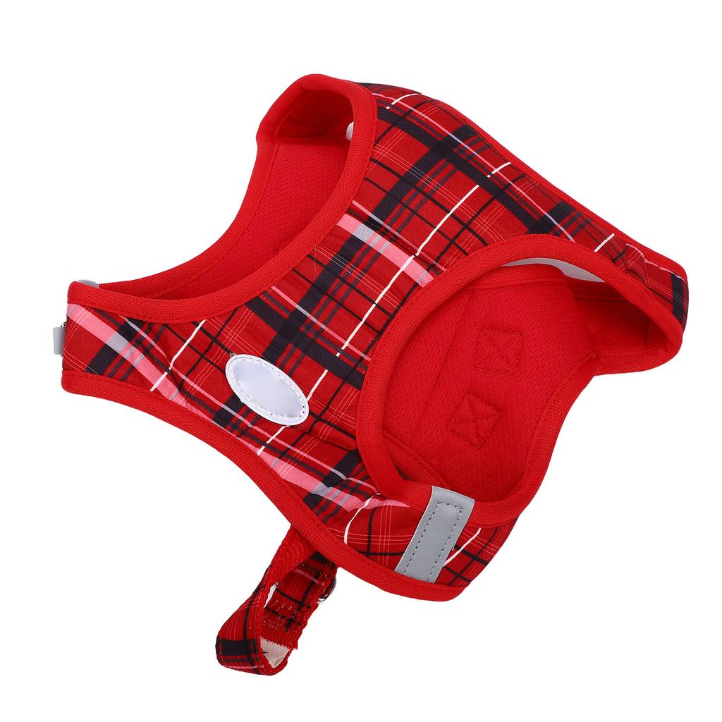 Dog Harness Collar and Leash Set Breathable Soft Puppy Vest Harness Leash Set for Outdoor Walking Running L