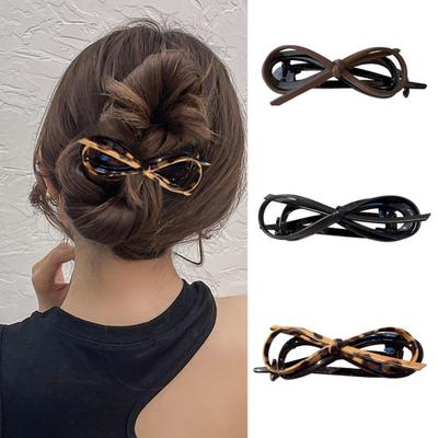 Fermaglio per capelli con fiocco, fermaglio per capelli con chiusura a scatto, fermaglio per capelli