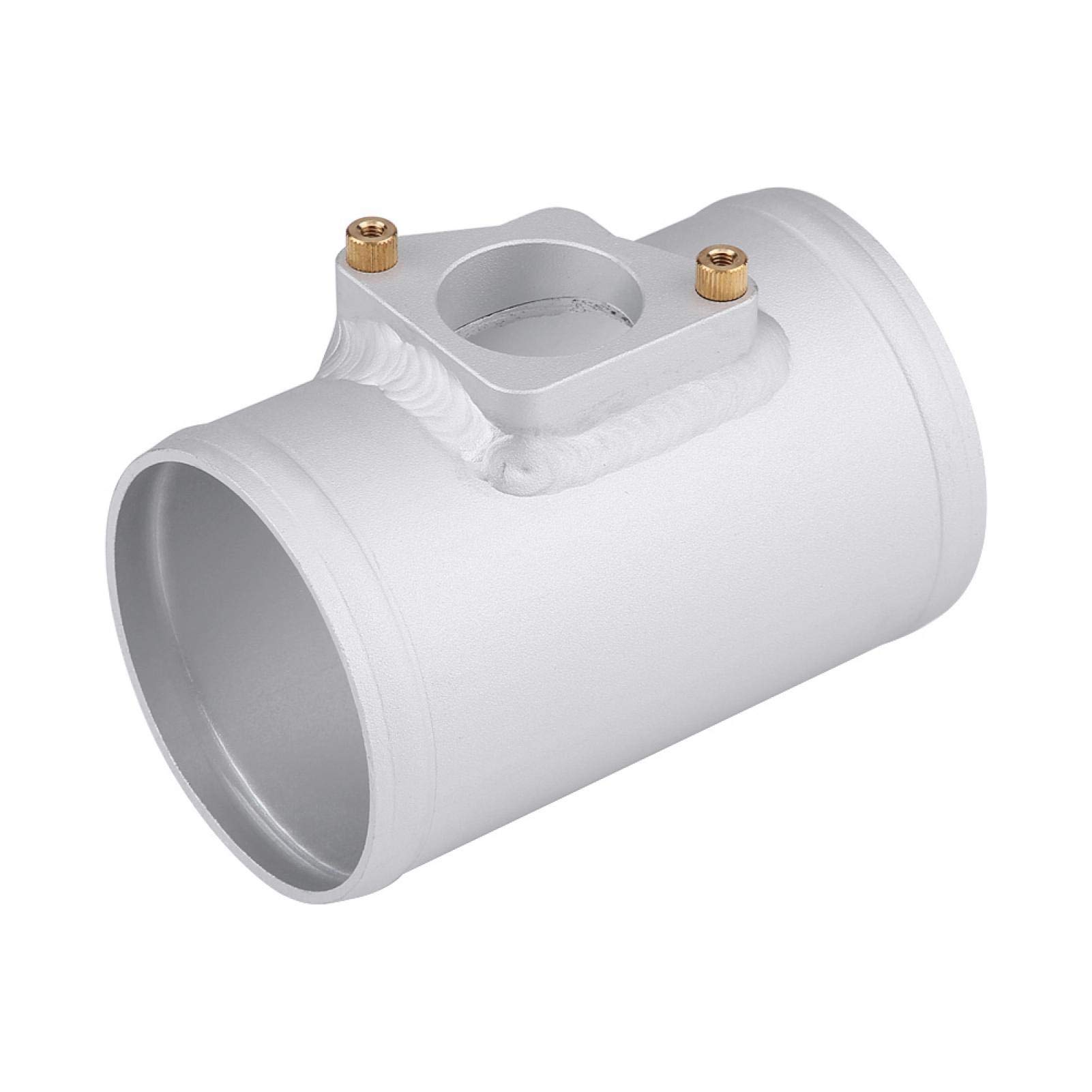 

Основание расходомера воздуха, Qiilu Датчик расходомера воздуха Крепление датчика MAF 63 70 Outer diameter 63MM серебряный