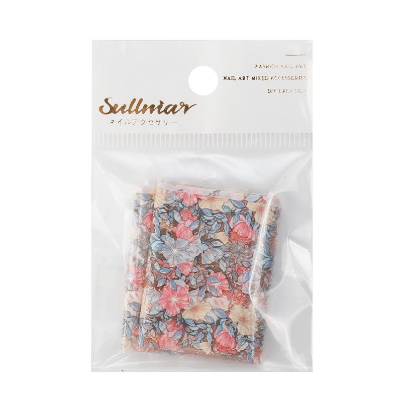 Starry Sky Rose Flower Nail Art Transfer Stickers