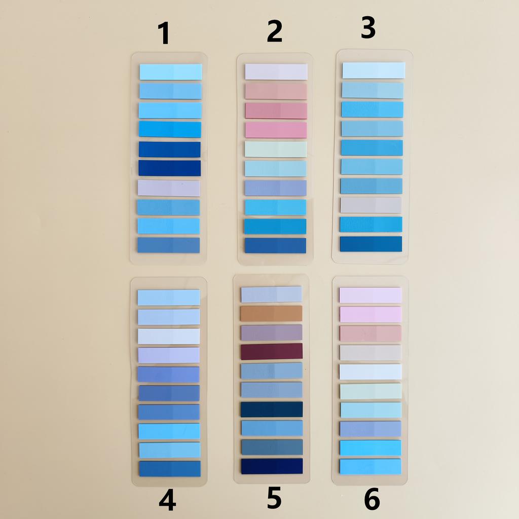 6Packs/Set Transparent Sticky Notes Self-Adhesive BookMarkers Annotation Reading Book Clear Tab Kawaii Cute Stationery