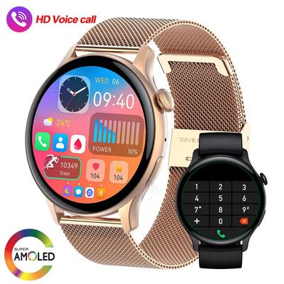 SACOSDING 2023 Новые NFC Смарт-часы Мужчины Всегда дисплей Круглые Умные часы Bluetooth Вызов Часы Мужчины Женщины Фитнес Браслет Пользовательский циферблат
