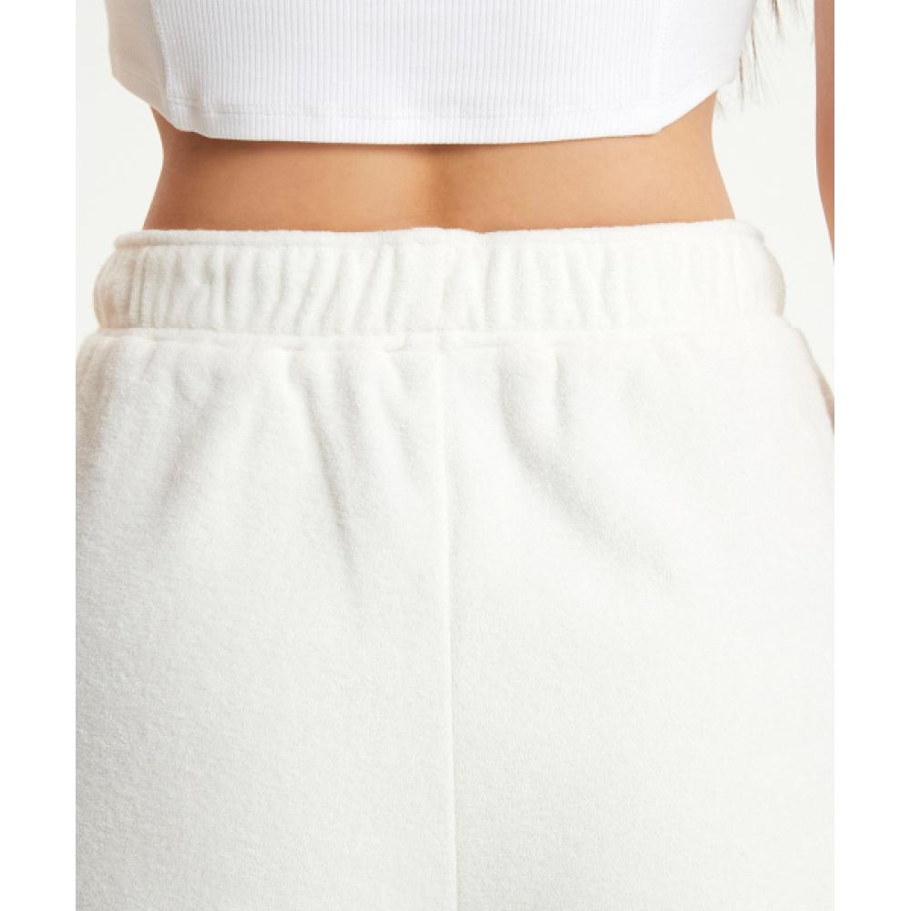 New Balance Nbmle4w942 Women Brushed Terry Fleece Wide Pants  Cream 