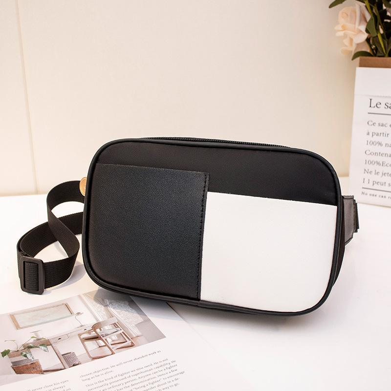 

Simple new student niche large-capacity women s breast bag versatile fashion textured women s bag чёрный