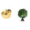 Fruit Sculpture Ceramic Figurine Peacock Statue Animal Collection Craft Delicate Ornament Desktop