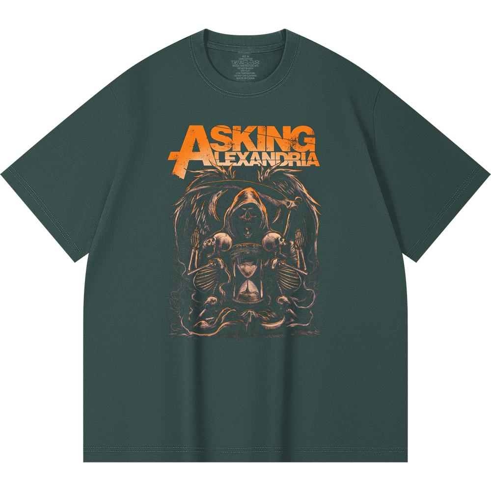 230 g/m² 100% Baumwolle Heavy Metal T-Shirt Rockband Beliebte Musik Druck Unisex Schweres Baumwoll-T-Shirt