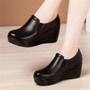 Small Size 32-43 Shallow Patent Leather Women Shoes Oxfords Women 2024 Spring Slip on Med Block Heels Platform Pumps Office Mom