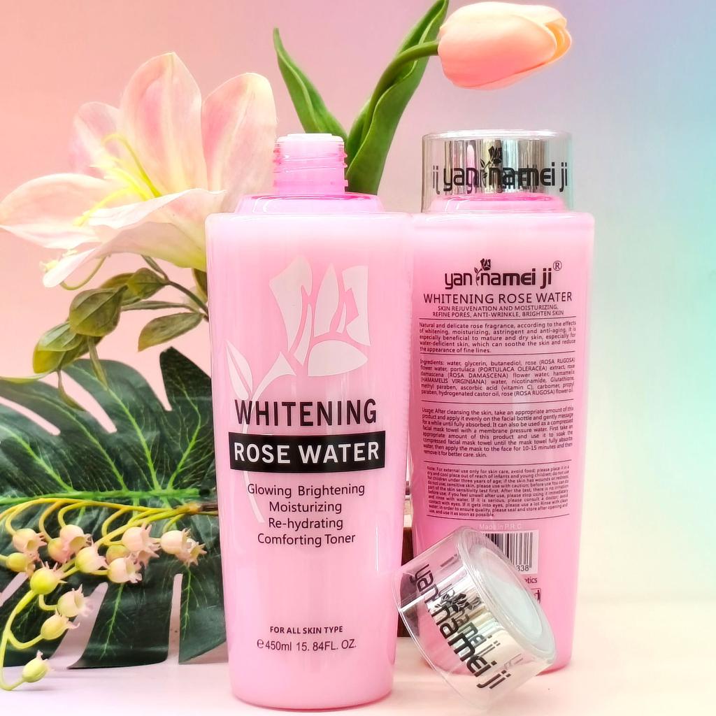 450ml Rose Water Perilla Facial Toner Moisturizing Oil Control Brightening Repair Hydrating Face Skin Care Toner