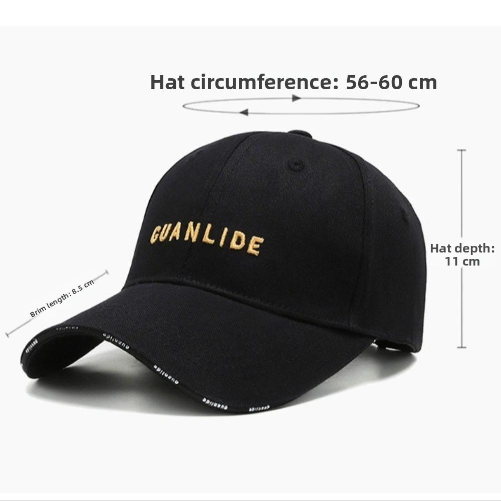 New Adjustable Baseball Cap Breathable Soft Top Peaked Cap Embroidered Design Wide Brim Cap for Spring Summer Season