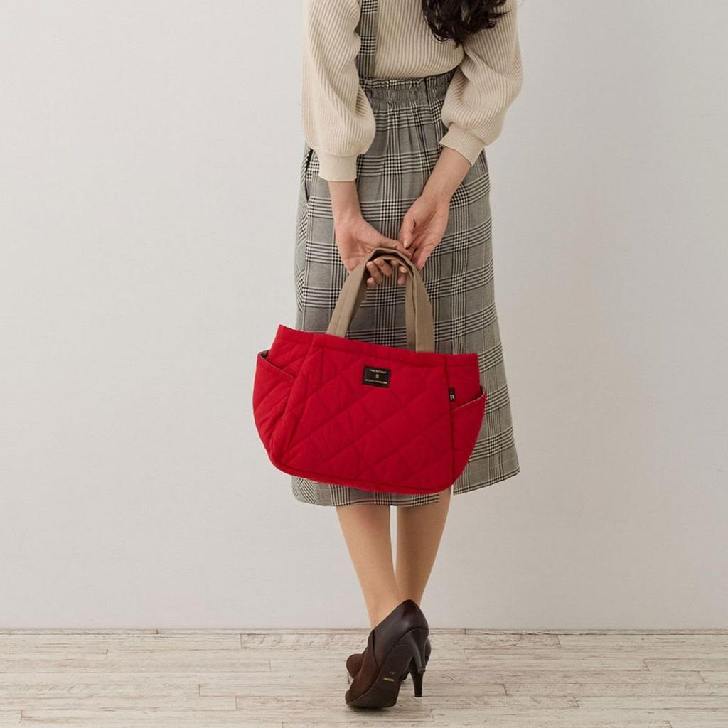 Quilted, water-repellent, small, freestanding tote bag with compartments, LT Deli Paruti