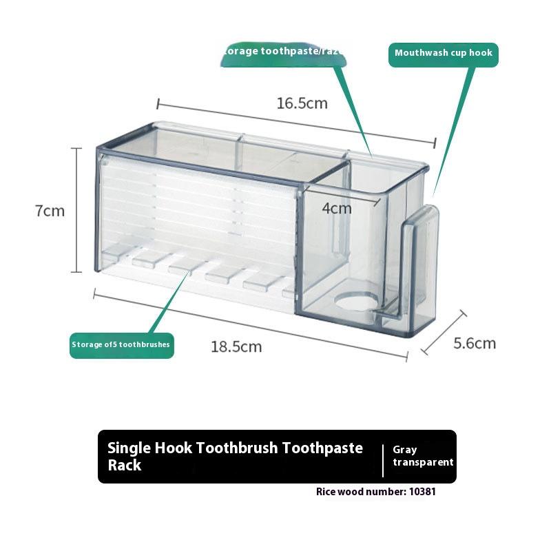 Badezimmerregale Wandmontage Zahnbürsten-Zahnpasta-Halter Saugknopf Aufbewahrungsregal Toilettenartikel-Organizer Badezimmerzubehör