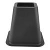 4Pcs Anti-slip Black Furniture Riser 6 Inch Square Bed Foot Pad PP Plastic Stackable Furniture Support Home Use