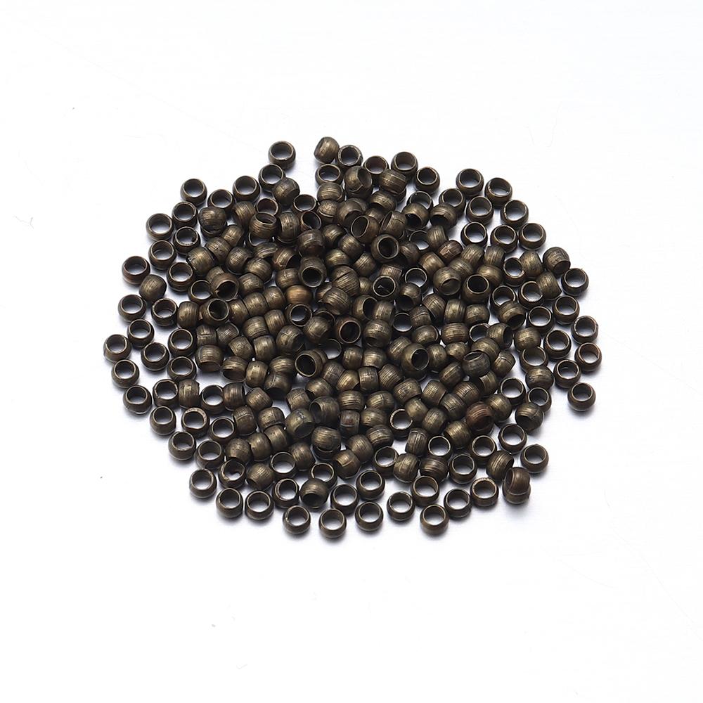 200pcs/lot 2/2.5/3/3.5/4mm Copper Spacer Beads Loose Beads Big Hole Beads For Jewelry Making DIY Handmade Accessories