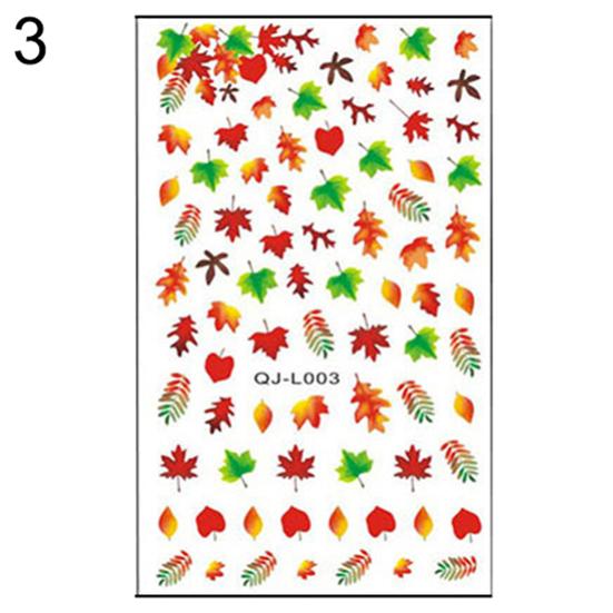 Maple Leaf Flower Butterfly Manikúra Nail Art Decal Samolepky Tipy Dekorace