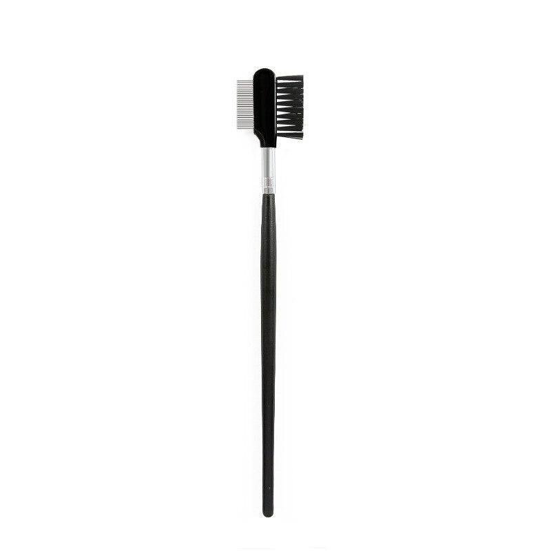 Double Ended Wood Handle Eyebrow Brush Eyelash Brush 2 In 1 Professional Makeup Brush