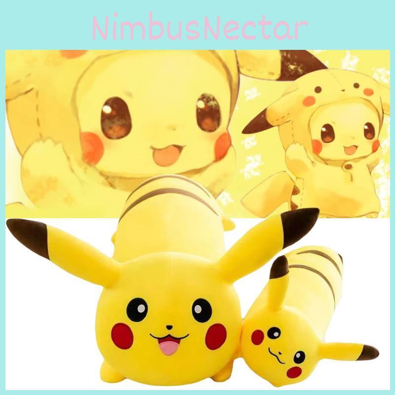 Adorable Long Pikachu Pillow Plush Toy Doll Home Decor Children Kid Gift
